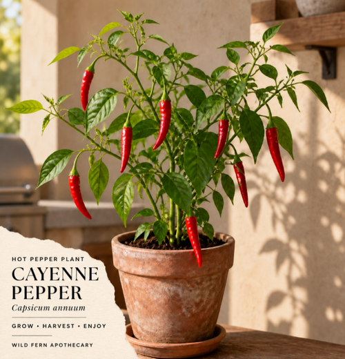 Cayenne Pepper Live Plant - Wild Fern Apothecary