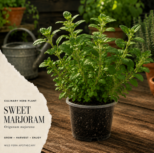 Sweet Marjoram Live Plant - Wild Fern Apothecary