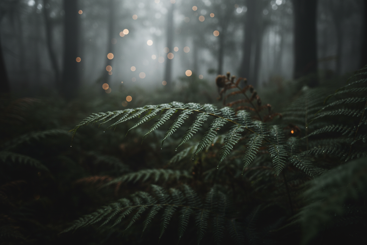 Wild Fern Forest Close-Up